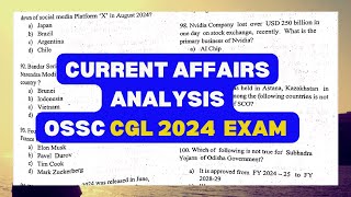 OSSC CGL Current Affairs Analysis | 2024