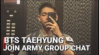 BTS Taehyung joined a random ARMY group chat but they didn't believe him..BTS V Military Update 2024