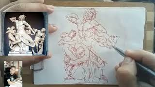 #Boceto-boligrafo-estatua clásica griega...🗿