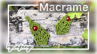 Macrame by Afeng: |Macrame Tutorial | Macrame Earrings |  Retro Style Earrings ｜DIY-202032