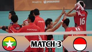 Volly Ball INDONESIA 🇮🇩VS MYANMAR🇲🇲 || MATCH KE 3 (PUTRA) SEA GAMES 2022 VIETNAM.