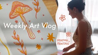 Weekly art vlog, a trip away & multi block lino print