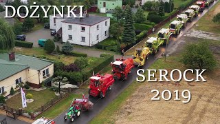 Dożynki Serock 2019 - snopowiązałka i 13 kombajnów ~ BIZON CLAAS CASE MASSEY FERGUSON URSUS