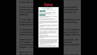 Fetva #fetva #keşfet #shorts #diyanet #dinibilgiler #huzur