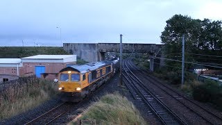 GB Railfreight 66705 'Golden Jubilee' Passes Barassie On 6E01 -  7th September 2017