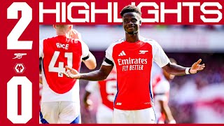 STARTING WITH A WIN! ❤️ | HIGHLIGHTS | Arsenal v Wolves (2-0) | Havertz & Saka | Premier League