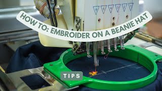 Embroidery how to: Embroider on a beanie hat with the Sai 8 machine