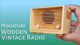 Miniatur Radio Kayu Jadul | Miniature Wooden Vintage Radio With Bluetooth Speaker