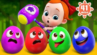 Surprise Eggs Kids Songs | Surprise Eggs, Crack Crack Crack + LiaChaCha Kids Songs & Nursery Rhymes