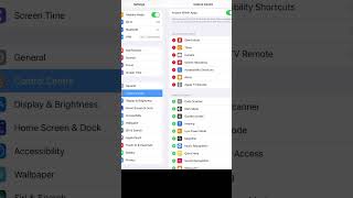 How to customise control centre on iPad iPhone #shorts #iphone #ipad