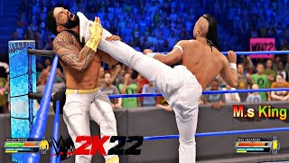 WWE 2k22 - Roman Reigns vs Shinsuke Nakamura (Full Match) on Smackdown in Hindi