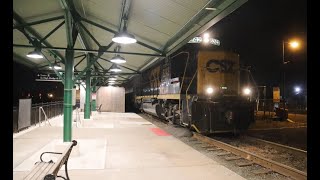 Norfolk Southern MA-20, 12/15/2023: Under the Bright Lights at Bound Brook Station