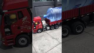 Cute truck delivering water with pure love🤗