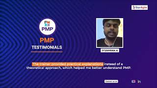 Project Management Professional (PMP) Course Testimonial by Iyyapan A | StarAgile Reviews