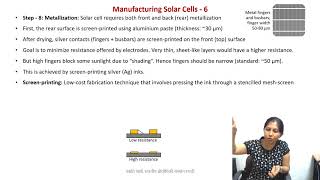 Manufacturing of Solar Cells - 6 (Metallization by Screen Printing)