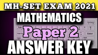 MH SET 26 September 2021 Answer key Paper II (Mathematical Science)