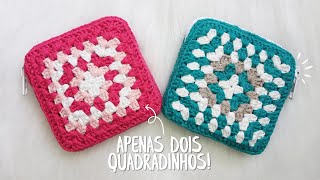 Bolsinha de Crochê com Granny Square: Passo a Passo para Iniciantes #crochet