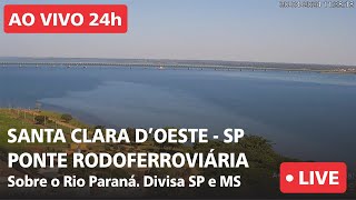 Ponte Rodoferroviária sobre o Rio Paraná. Divisa SP e MS.