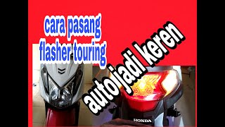 Cara memasang flasher touring honda beat