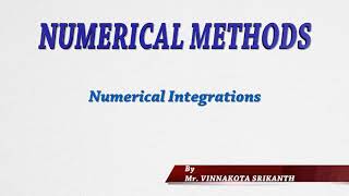 Numerical Methods - Numerical Integrations