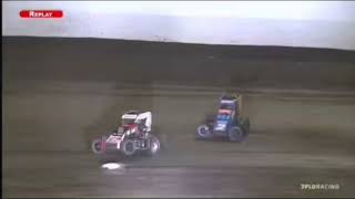 Buddy Kofoid and Justin Grant contact incident at Tri-State Speedway with USCA Midgets!