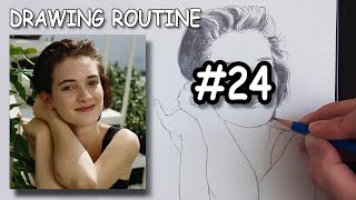 Can I draw Winona Ryder with the Loomis Method? Drawing Routine #24