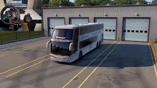 Driving marcopolo paradiso g6 1800 with G29 Logitech | American Truck Simulator