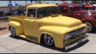 1956 Ford F100 yellow truck