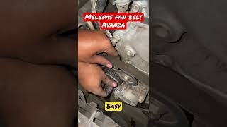 Cara Mudah Melepas Fan Belt Avanza (Auto Tensioner) #shorts #toyota #avanza #toyotaavanza #xenia