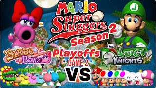 BIRDO BOWS VS LUIGI KNIGHTS GAME 2! Mario Super Sluggers Season 2!