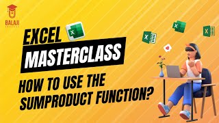 Excel Tips: How to Use the SUMPRODUCT Function! | Excel Masterclass | Balaji Educare