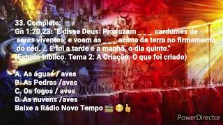 34. Estudo bíblico. Tema 2. A Criação. Ouvindo a Voz de Deus