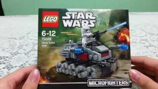 Lego Star Wars Microfighters Clone Turbo Tank Unboxing