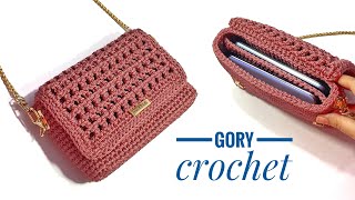 شنطه كروشيه بفاصل من الداخل سهله للمبتدئين bag crochet Bolsa de ganchillo tas rajutan Tığ işi çanta