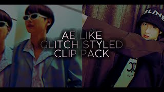 Ae like glitch styled clip pack for videostar