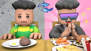 Switched Rich & Poor Twins Life - ROBLOX Brookhaven 🏡RP - Roblox Animation