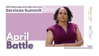 Meet & Greet with April Battle | 2023 Massage and Spa Success Services Summit Speaker