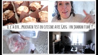 Vlog du 9 janvier : il l’a eux...prochain test en cuisine avec Greg : un jambon fumé !!