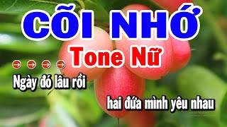 Karaoke Cõi Nhớ Tone Nữ Nhạc Sống 2024 Chuẩn Hay | Karaoke Tuyển Chọn