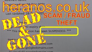 heranos.co.uk SCAM FRAUD SHUT DOWN!