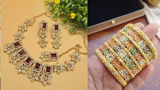 necklace designs gold new model 2024