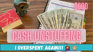 Cash Unstuffing 2022 | Credit Card Payment Method | Overspent 🤦🏽‍♀️