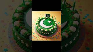 Pakistani flag cake decorating wishes Happy moment with a sweet #Shorts #flagcake #viral #subscribe