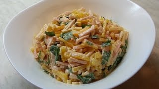 Салат с ветчиной,сыром и сладким перцем / Salad with ham, cheese and sweet pepper