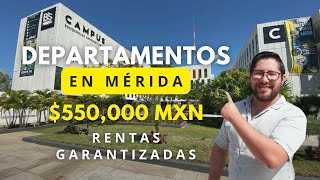 Departamentos en VENTA desde $550,000 para invertir en Mérida, Yucatán. ¡RENTAS GARANTIZADAS!