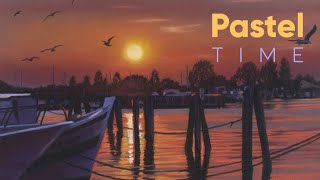 Sunset Harbour in Soft Pastel - Timelapse