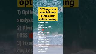 5 Things you should know before start option trading | bull vs bear | #shorts #sharemarket #ytshorts