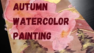 Autumn Watercolor Painting // Easy Watercolour Painting for Beginners