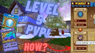 Wizard101: LEVEL 5 PvP | I Beat a Level 92?