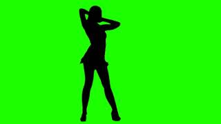 FREE HD Green Screen DANCING GIRLS Silhouette 03720P HD